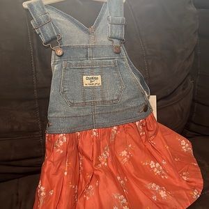 Denim and coral dress 24month